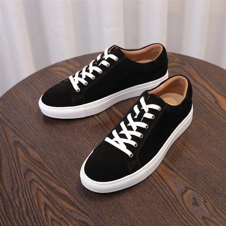 Luxury Black Suede Sneakers