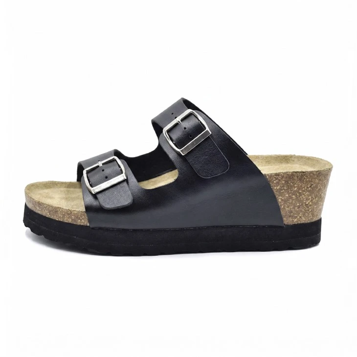Fanm Cork Platfòm Sandal